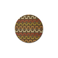 Fabric Texture Vintage Retro 70s Zig Zag Pattern Golf Ball Marker (4 Pack) by Simbadda