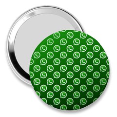 Whatsapp Logo Pattern 3  Handbag Mirrors by Simbadda