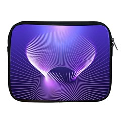 Abstract Fractal 3d Purple Artistic Pattern Line Apple Ipad 2/3/4 Zipper Cases