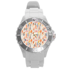 Repeating Pattern How To Round Plastic Sport Watch (l) by Simbadda