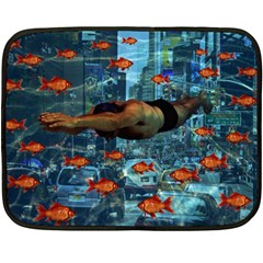 Urban Swimmers   Fleece Blanket (mini) by Valentinaart