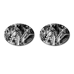 Gray Girl  Cufflinks (oval) by Valentinaart