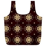 Seamless Ornament Symmetry Lines Full Print Recycle Bags (L)  Back