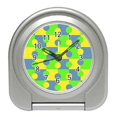 Abric Cotton Bright Blue Lime Travel Alarm Clocks