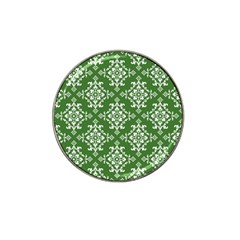 St Patrick S Day Damask Vintage Green Background Pattern Hat Clip Ball Marker (10 Pack) by Simbadda