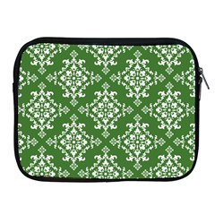 St Patrick S Day Damask Vintage Green Background Pattern Apple Ipad 2/3/4 Zipper Cases by Simbadda