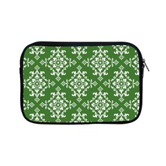 St Patrick S Day Damask Vintage Green Background Pattern Apple Ipad Mini Zipper Cases by Simbadda