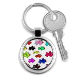 Fishes Marine Life Swimming Water Key Chains (Round)  Front