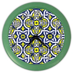 Tiles Panel Decorative Decoration Color Wall Clocks by Simbadda