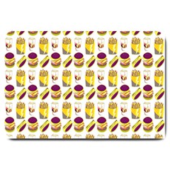 Hamburger And Fries Large Doormat  by Simbadda