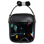 Glare Light Luster Circles Shapes Girls Sling Bags Front