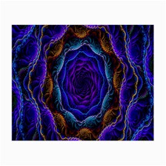 Flowers Dive Neon Light Patterns Small Glasses Cloth by Simbadda