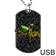 Mantis Dog Tag Usb Flash (one Side) by Valentinaart