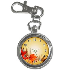 Background Leaves Dry Leaf Nature Key Chain Watches by Simbadda