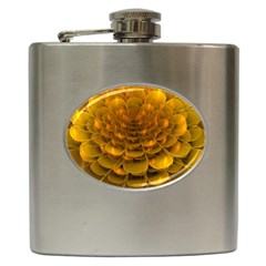 Yellow Flower Hip Flask (6 Oz) by Simbadda