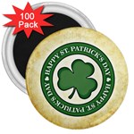 Irish St Patrick S Day Ireland 3  Magnets (100 pack) Front