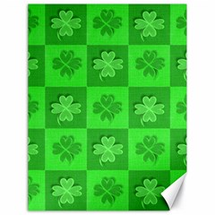 Fabric Shamrocks Clovers Canvas 18  X 24   by Simbadda