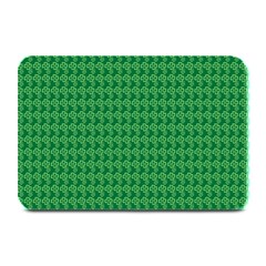 Clovers On Dark Green Plate Mats by PhotoNOLA