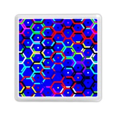 Blue Bee Hive Pattern Memory Card Reader (square) 