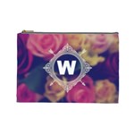 Vintage Monogram Flower Vintage Monogram Flower Cosmetic Bag (Large)  Front