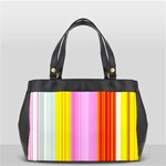 Multi Colored Bright Stripes Striped Background Wallpaper Office Handbags Front