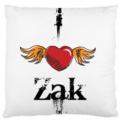 I Heart Zak Large Cushion Case (two Sides) by badwolf1988store