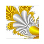 Fractal Gold Palm Tree  Small Satin Scarf (Square) Front