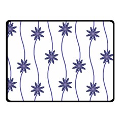 Geometric Flower Seamless Repeating Pattern With Curvy Lines Double Sided Fleece Blanket (small) 