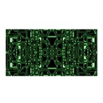 An Overly Large Geometric Representation Of A Circuit Board Satin Wrap Front