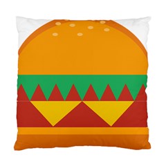 Burger Bread Food Cheese Vegetable Standard Cushion Case (one Side) by Simbadda