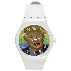 Donald Trump Round Plastic Sport Watch (m) by Valentinaart