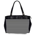 Horizontal Stripes Black Office Handbags (2 Sides)  Front