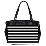 Horizontal Stripes Black Office Handbags (2 Sides)  Back