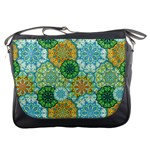 Forest Spirits. Green mandalas. Messenger Bag Front