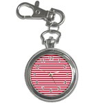 Horizontal Stripes Red Key Chain Watches Front