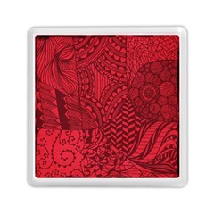 Deep Red Background Abstract Memory Card Reader (square)  by Simbadda