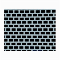 Bricks Black Blue Line Small Glasses Cloth by Mariart