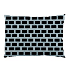 Bricks Black Blue Line Pillow Case (two Sides) by Mariart