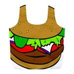 Fast Food Lunch Dinner Hamburger Cheese Vegetables Bread Full Print Recycle Bags (L)  Back