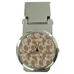 Initial Camouflage Brown Money Clip Watches by Mariart