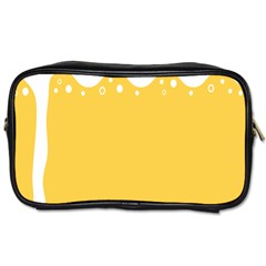 Beer Foam Yellow White Toiletries Bags 2-side by Mariart