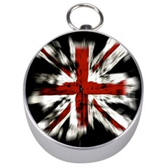 British Flag Silver Compasses by Nexatart