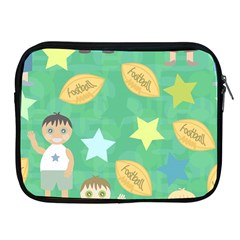 Football Kids Children Pattern Apple Ipad 2/3/4 Zipper Cases by Nexatart