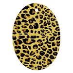 A Jaguar Fur Pattern Oval Ornament (Two Sides) Front