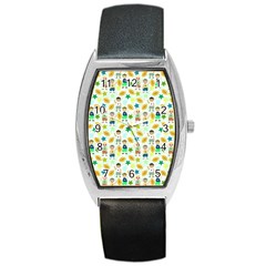 Football Kids Children Pattern Barrel Style Metal Watch by Nexatart