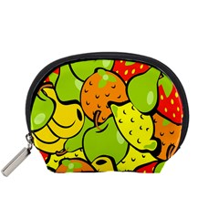 Digitally Created Funky Fruit Wallpaper Accessory Pouches (small)  by Nexatart