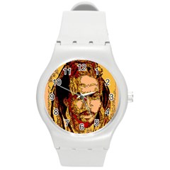 Bunnylinear Round Plastic Sport Watch (m) by PosterPortraitsArt