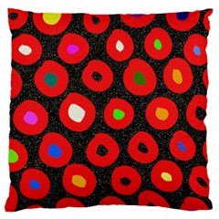 Polka Dot Texture Digitally Created Abstract Polka Dot Design Large Cushion Case (one Side) by Nexatart