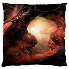 3d Illustration Of A Mysterious Place Large Cushion Case (one Side) by Nexatart