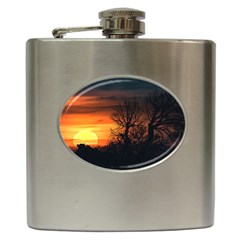 Sunset At Nature Landscape Hip Flask (6 Oz) by dflcprints